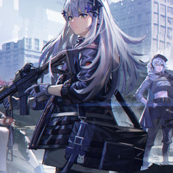 This is a pixiv picture whose title is 少女前线.