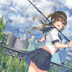 This is a pixiv picture whose title is 雨上がり.