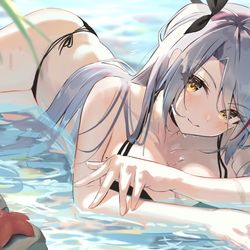 This is a pixiv picture whose title is 水着プリンツ.