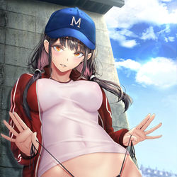 This is a pixiv picture whose title is 気になる男子のバッティングの調子が悪いと、部室裏に呼び出して元～.