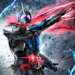 This is a pixiv picture whose title is 仮面ライダー1型　ロッキングホッパー.