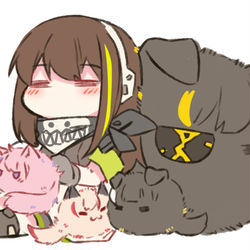 This is a pixiv picture whose title is Girls' Frontline furballs.