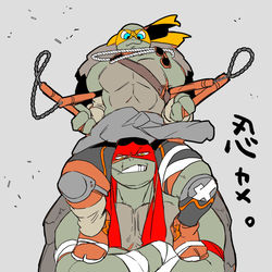 This is a pixiv picture whose title is 新実写忍亀ログまとめ.
