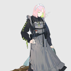 This is a pixiv picture whose title is 喫煙メイド.