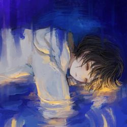 This is a pixiv picture whose title is 月が溶かしてくれるといいね.