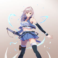 This is a pixiv picture whose title is レア度そこそこの女剣士.