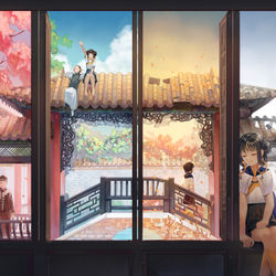 This is a pixiv picture whose title is 园中往事.