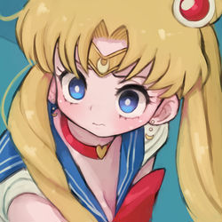 This is a pixiv picture whose title is 自分の絵柄でセーラームーンってやつ！.