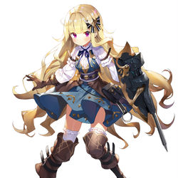 This is a pixiv picture whose title is 【お仕事】千年戦争アイギス「爆突工兵シャール」.