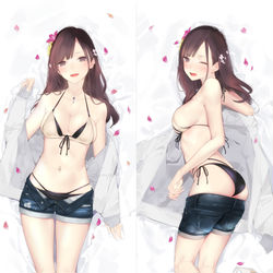 This is a pixiv picture whose title is 抱き枕カバー.