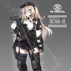 This is a pixiv picture whose title is FN　SCAR-H.