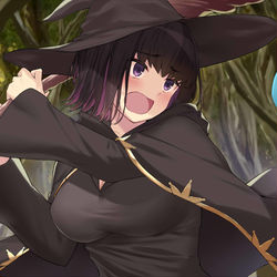 This is a pixiv picture whose title is 新しく仲間になった魔法使いがでかくて戦いに集中できない.
