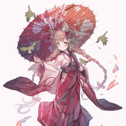 This is a pixiv picture whose title is はるきつね.