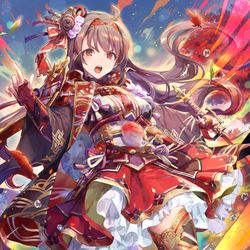 This is a pixiv picture whose title is 【仕事絵】戦国SAGA「武田信繁」.