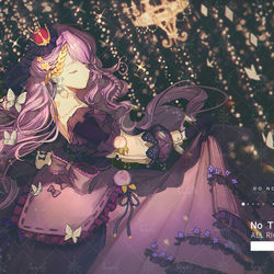 This is a pixiv picture whose title is 紫色美少女.