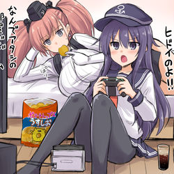 This is a pixiv picture whose title is アトランタに愚痴を言う暁ちゃん.