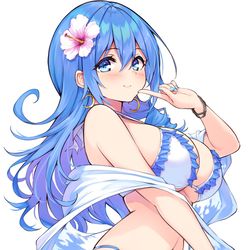 This is a pixiv picture whose title is 水着藍さん.