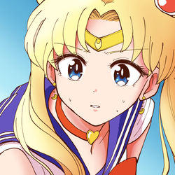 This is a pixiv picture whose title is セーラームーンを自分の絵柄で.