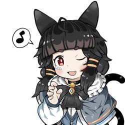 This is a pixiv picture whose title is 🐱.