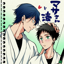 This is a pixiv picture whose title is 【腐】スケブとか２話とか【マサ湊】.