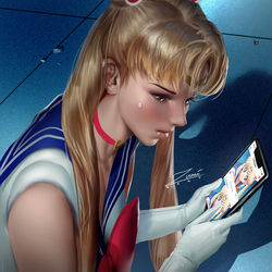 This is a pixiv picture whose title is Sailor Moon.
