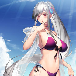 This is a pixiv picture whose title is 水着ダンケルクさん！.