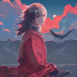 This is a pixiv picture whose title is Sunset.