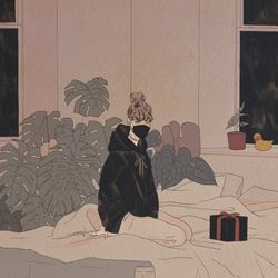 This is a pixiv picture whose title is stay home..