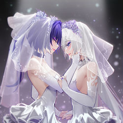 This is a pixiv picture whose title is -花嫁-.