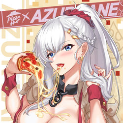 This is a pixiv picture whose title is ベルファスト　ピザハット.