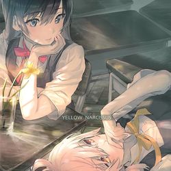 This is a pixiv picture whose title is やがて君になる「黄色い水仙」.