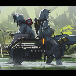 This is a pixiv picture whose title is march.
