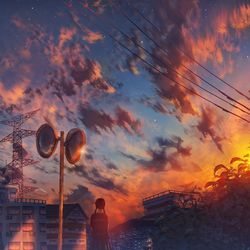 This is a pixiv picture whose title is 学校帰り.