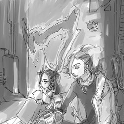 This is a pixiv picture whose title is 今、地下に居ます.