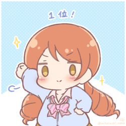 This is a pixiv picture whose title is 勝利の右手！.