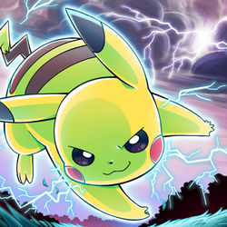 This is a pixiv picture whose title is ポケカイラコン2応募作品【ピカチュウ】.