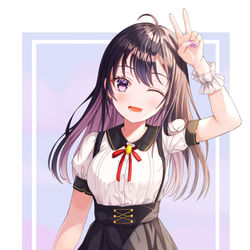 This is a pixiv picture whose title is V.