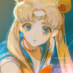 This is a pixiv picture whose title is 月の涙.