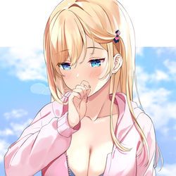This is a pixiv picture whose title is 水着ならもう着ている....