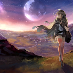 This is a pixiv picture whose title is 山遥路远.