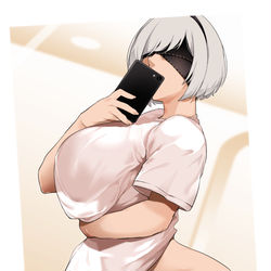 This is a pixiv picture whose title is 2B.