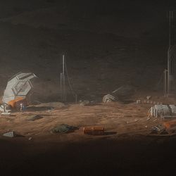 This is a pixiv picture whose title is Dust storms on Mars.