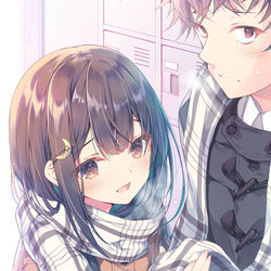 This is a pixiv picture whose title is 隣のキミであたまがいっぱい。.