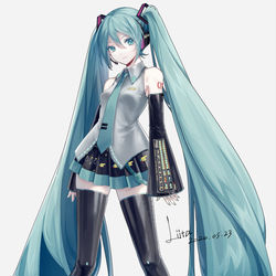 This is a pixiv picture whose title is #HatsuneMikuDraw.
