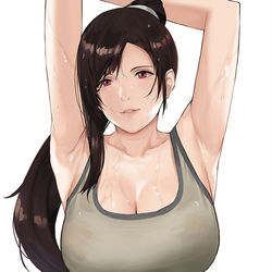 This is a pixiv picture whose title is Tifa (Sports bra).