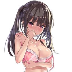 This is a pixiv picture whose title is 下着女の子のラクガキにちょっと色乗せてみました。.