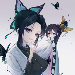 This is a pixiv picture whose title is 呼呼呼~蝴蝶忍.