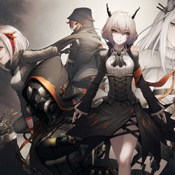 This is a pixiv picture whose title is 【アークナイツ】レユニオン.