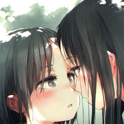 This is a pixiv picture whose title is ひみつの校舎裏.