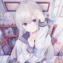 This is a pixiv picture whose title is おでこの傷跡.